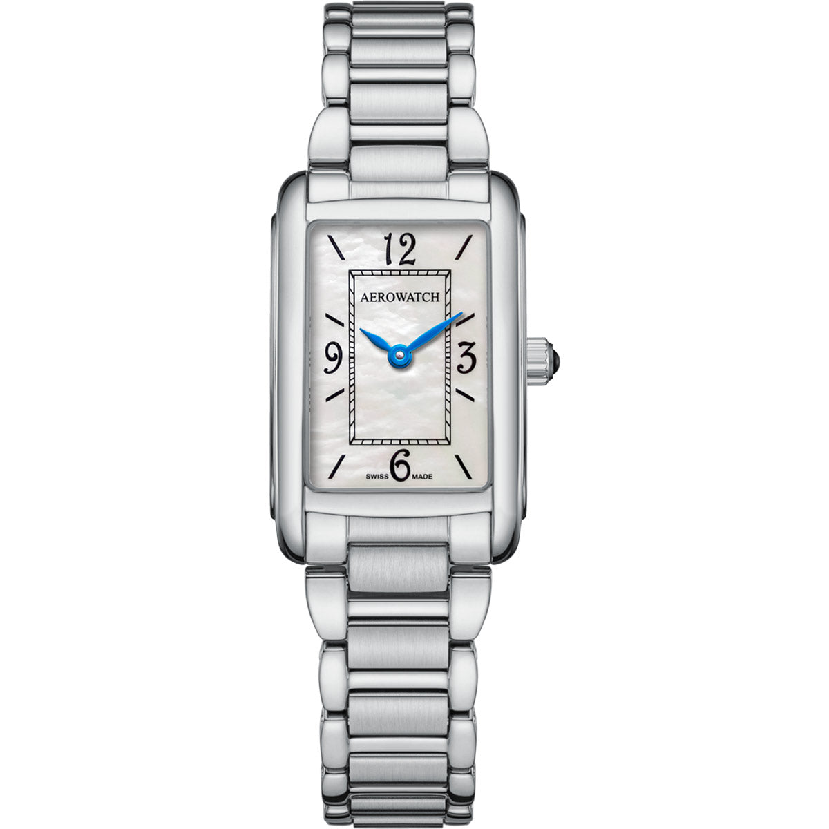 Aerowatch Mini Intuition Mother of Pearl ladies watch with iridescent mother-of-pearl dial and stainless steel case