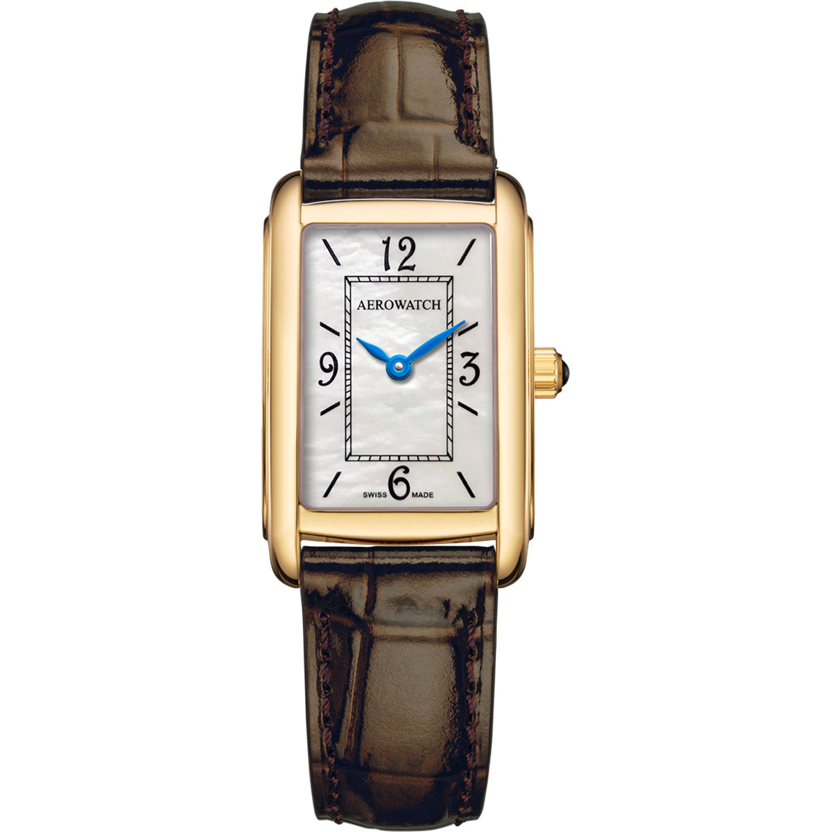 Aerowatch Mini Intuition Mother of Pearl ladies watch with iridescent dial and elegant case design