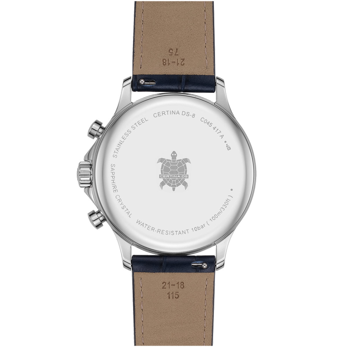 Certina DS-8 Chrono stainless steel case back