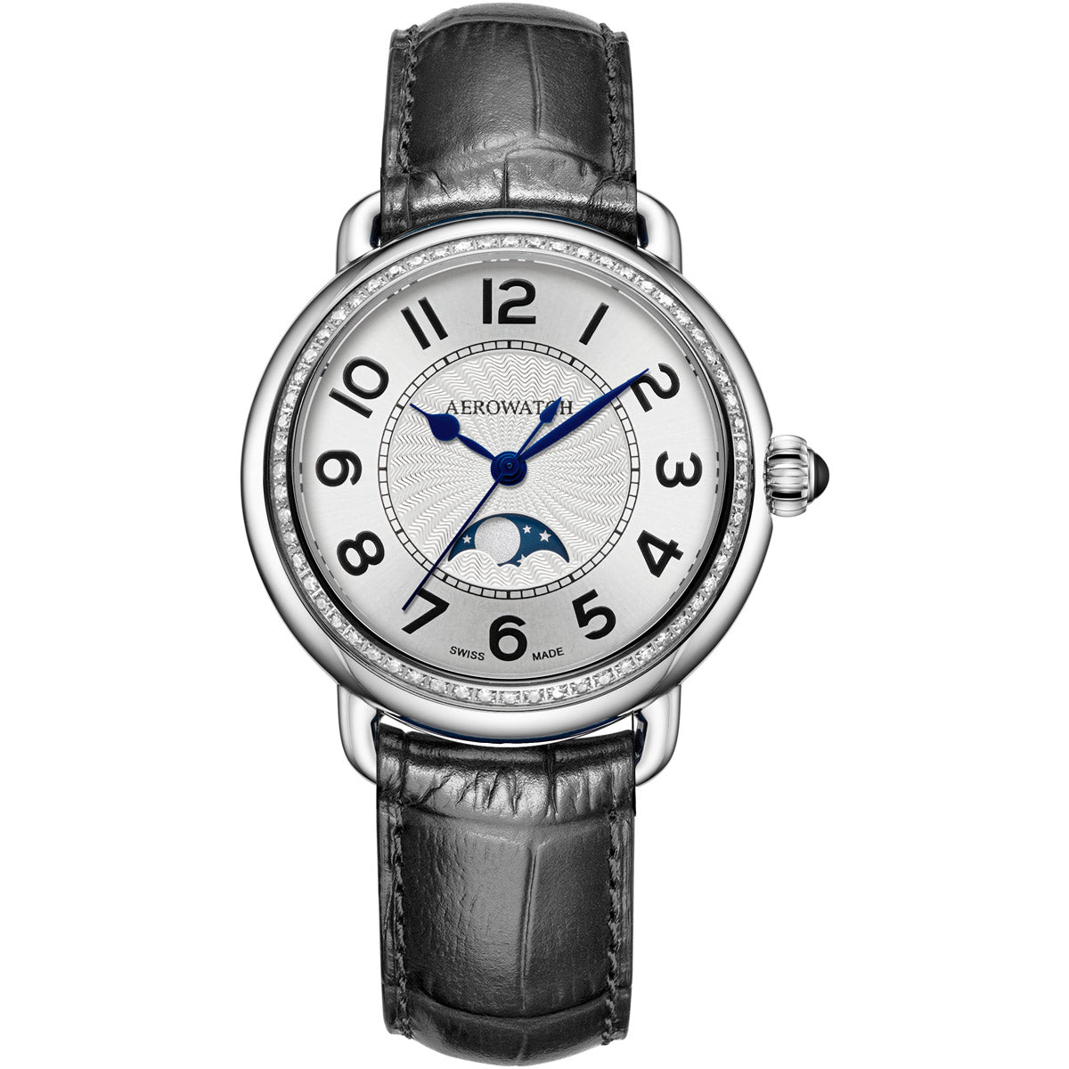 Aerowatch 1942 Lady Moon Phase Diamond