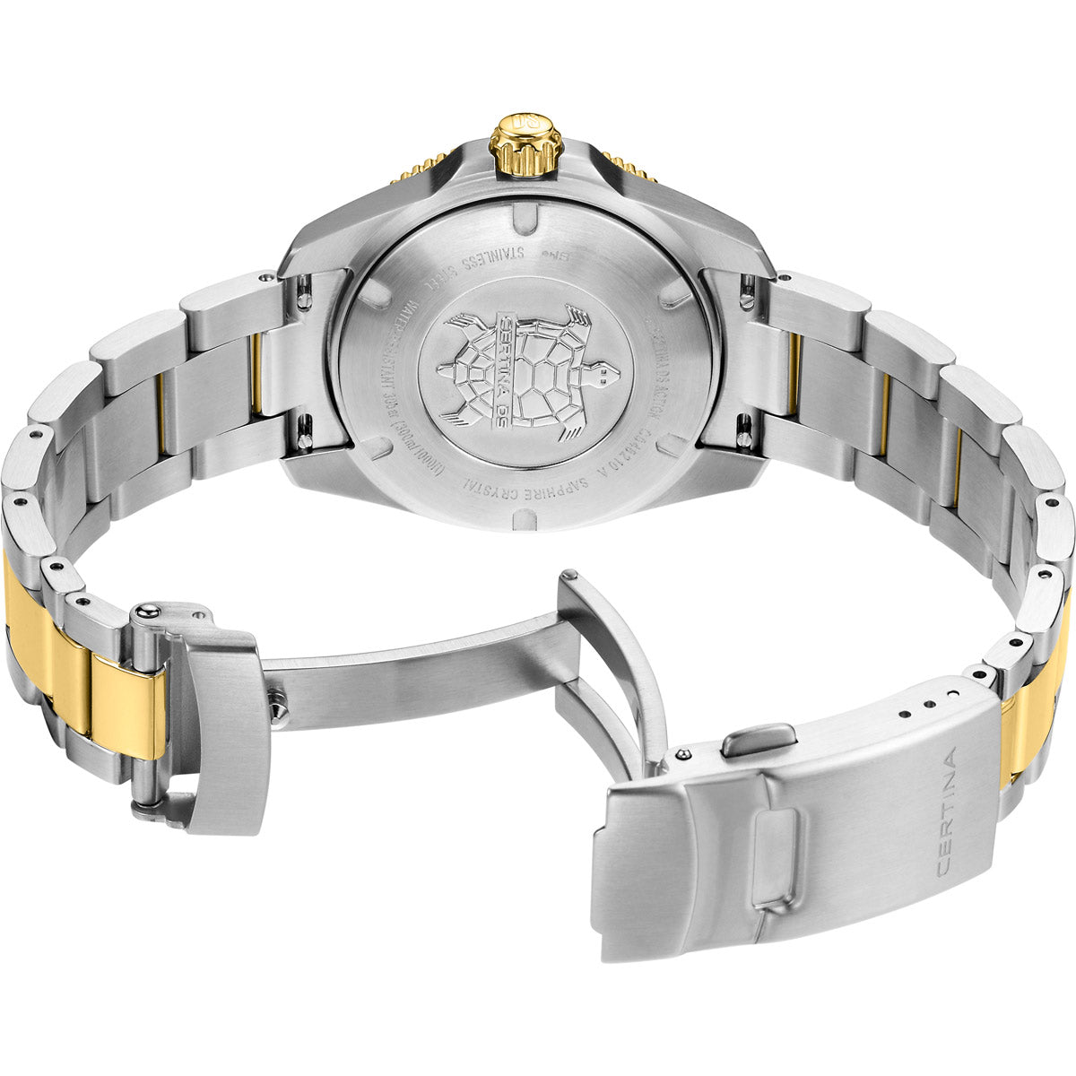 Certina DS Action Lady 34.5 mm - Green Dial, Two-Tone Gold, Quartz