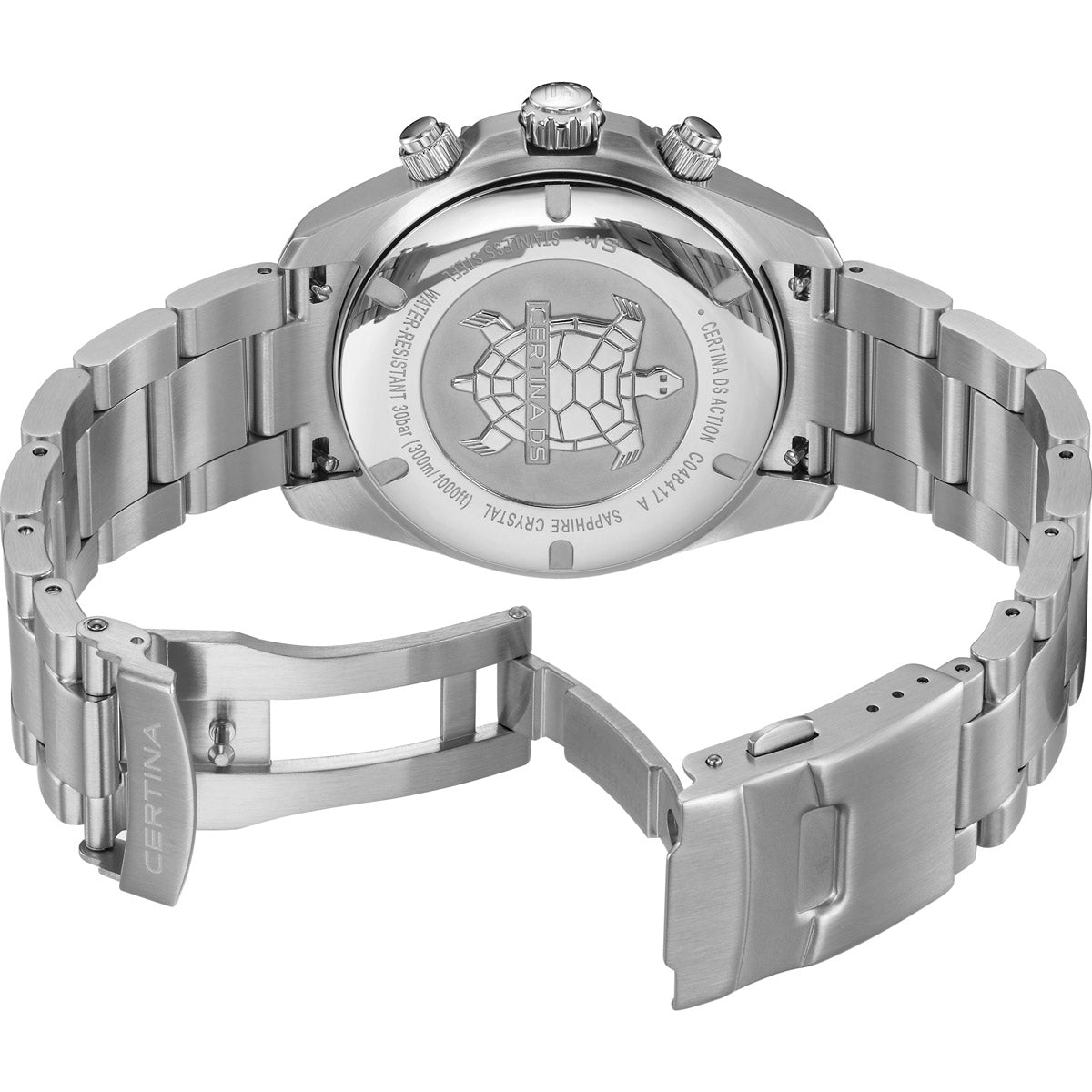 Certina DS Action Chronograph 42 mm - Black Dial, Stainless Steel