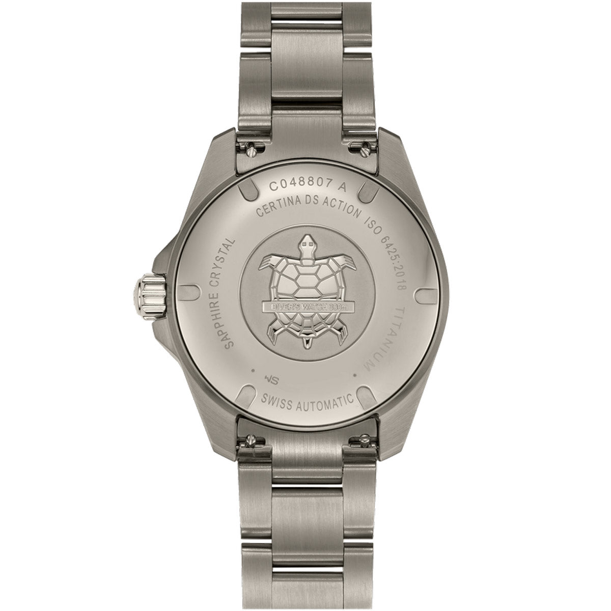 Certina DS Action Diver 38mm Titanium – Caseback Detail